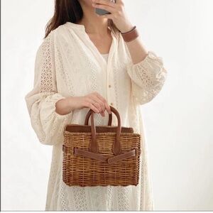 Zara Cream Openwork Embroidery Midi Dress